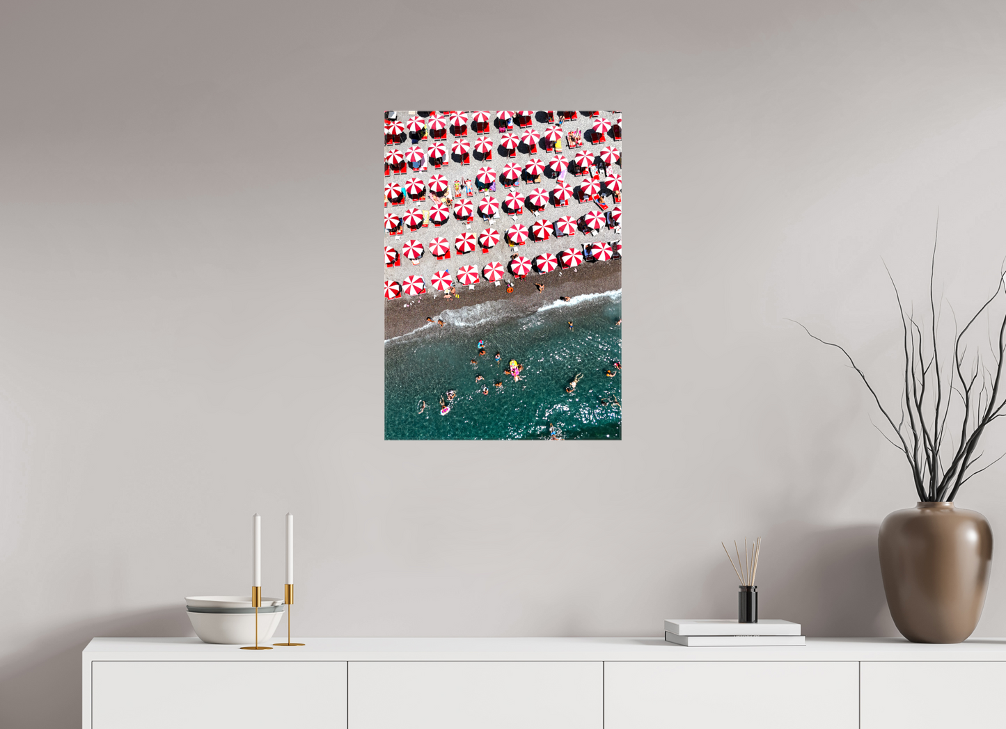 Amalfi Red Umbrellas