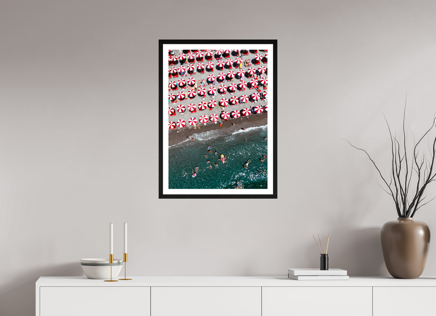 Amalfi Red Umbrellas