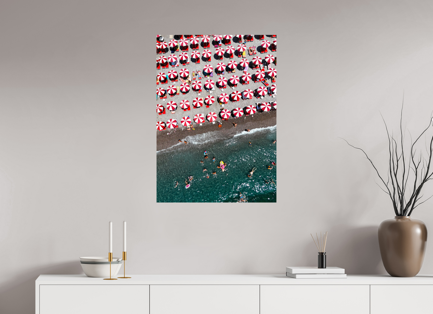 Amalfi Red Umbrellas