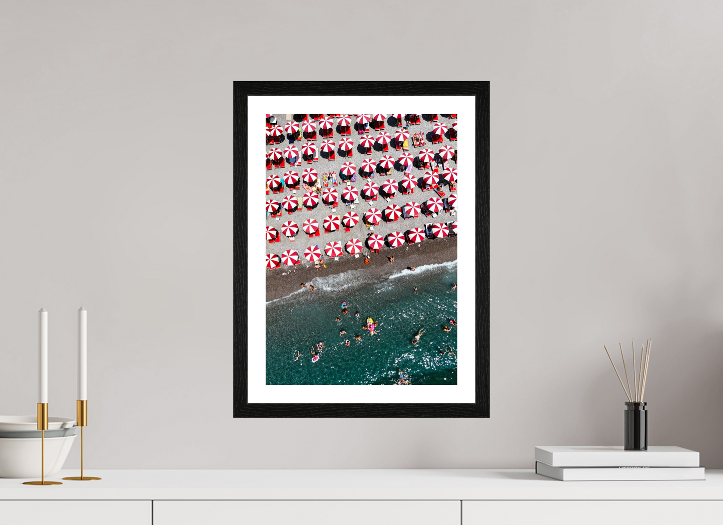 Amalfi Red Umbrellas