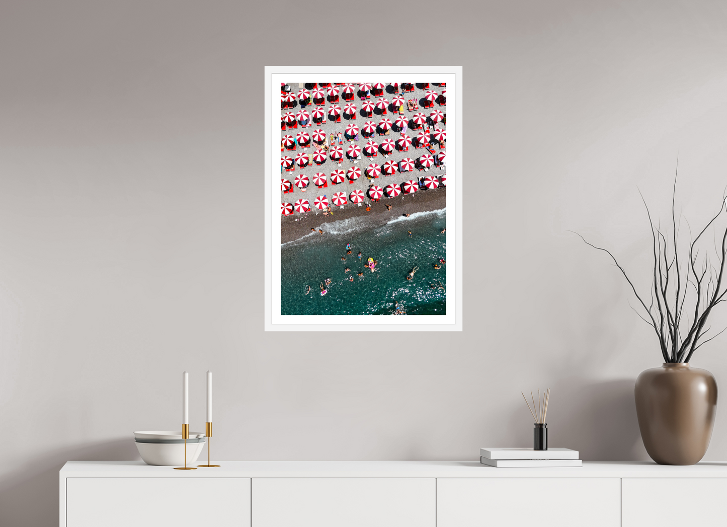 Amalfi Red Umbrellas