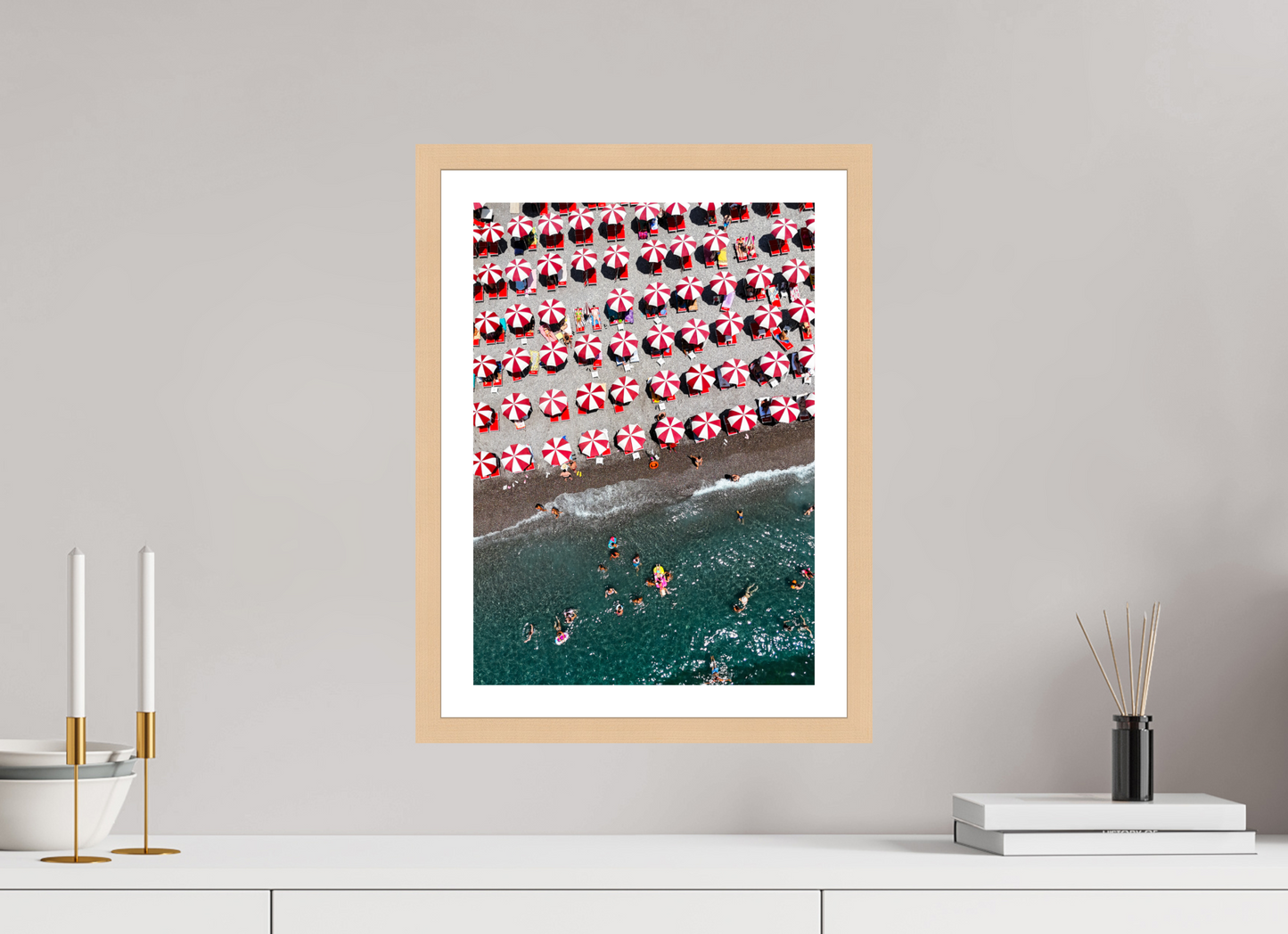 Amalfi Red Umbrellas