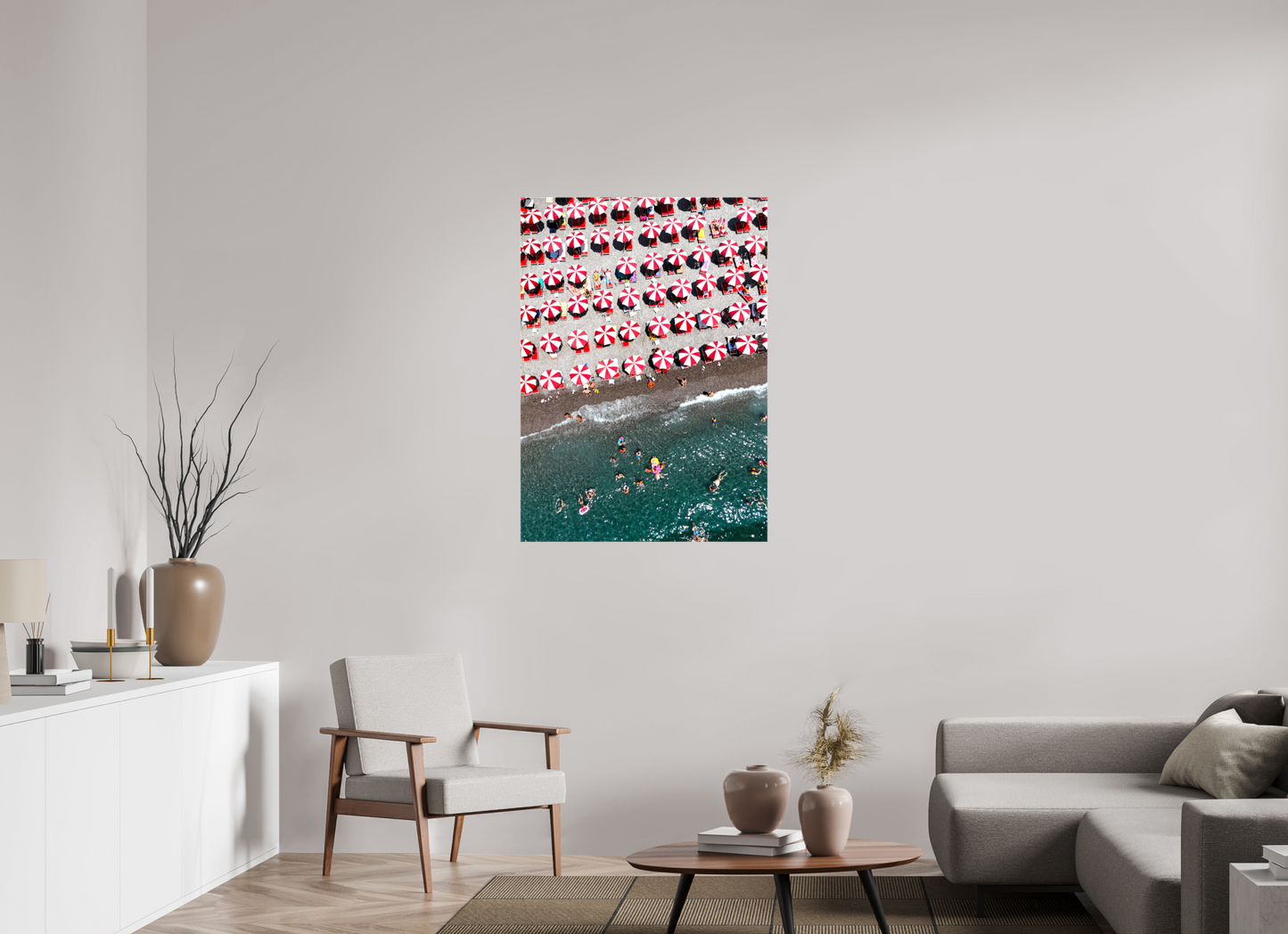 Amalfi Red Umbrellas