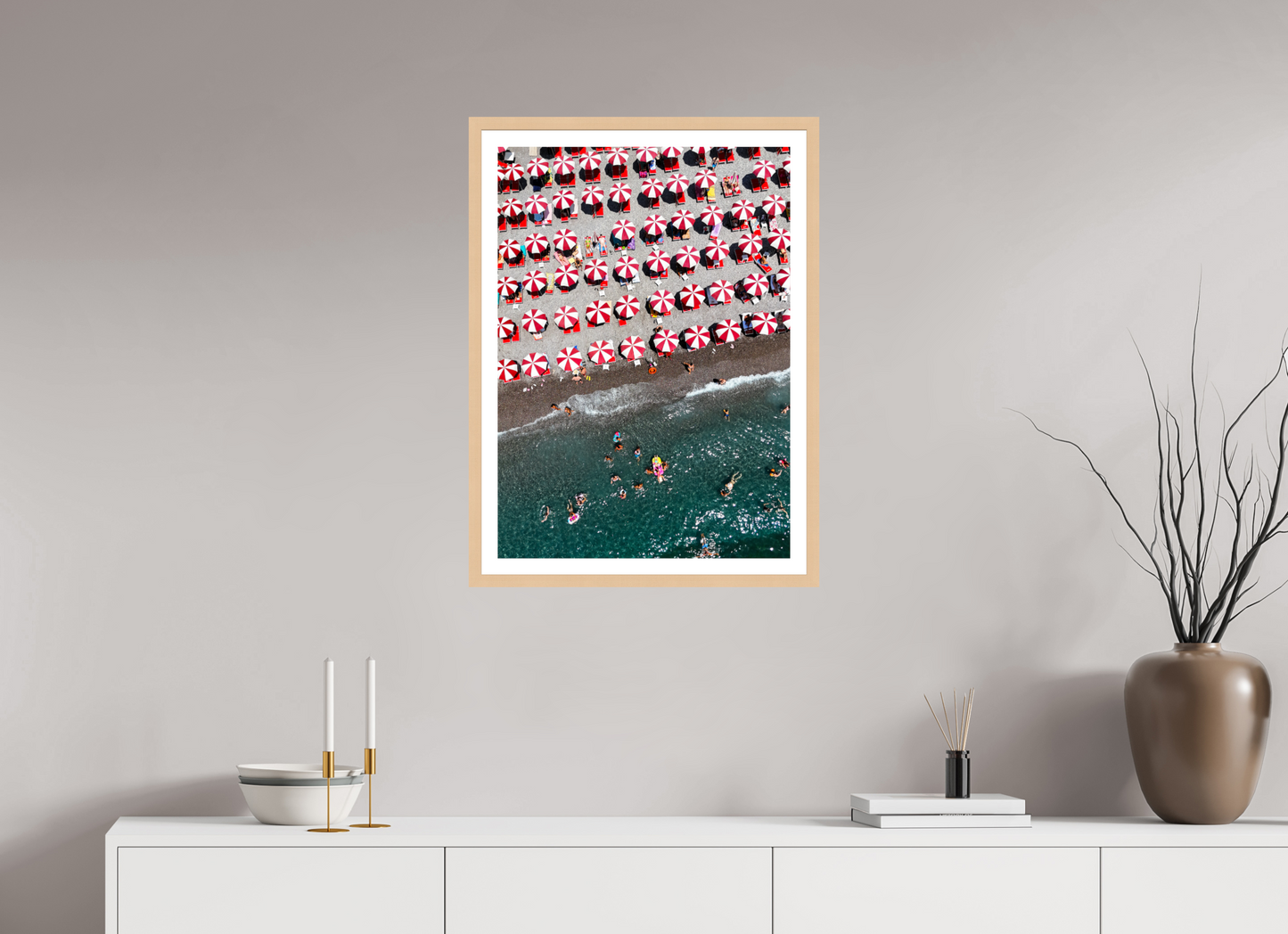 Amalfi Red Umbrellas