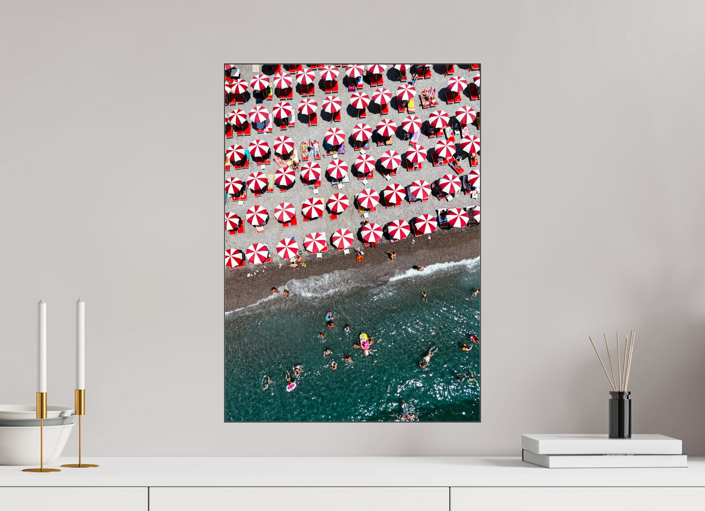 Amalfi Red Umbrellas