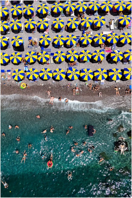 Amalfi Blue and Yellow Umbrellas