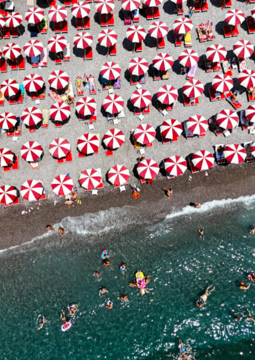 Amalfi Red Umbrellas