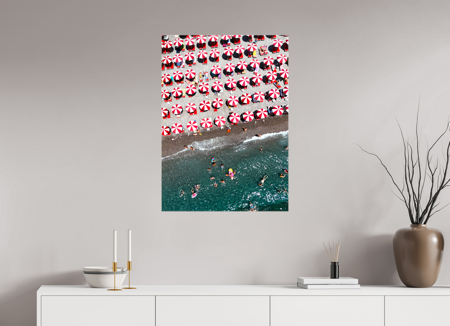 Amalfi Red Umbrellas