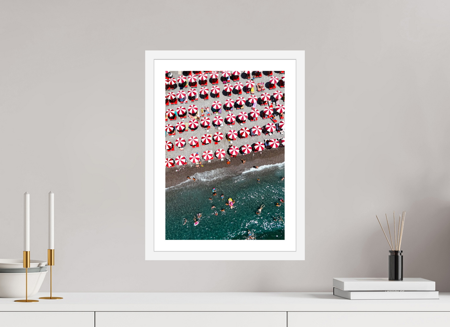 Amalfi Red Umbrellas