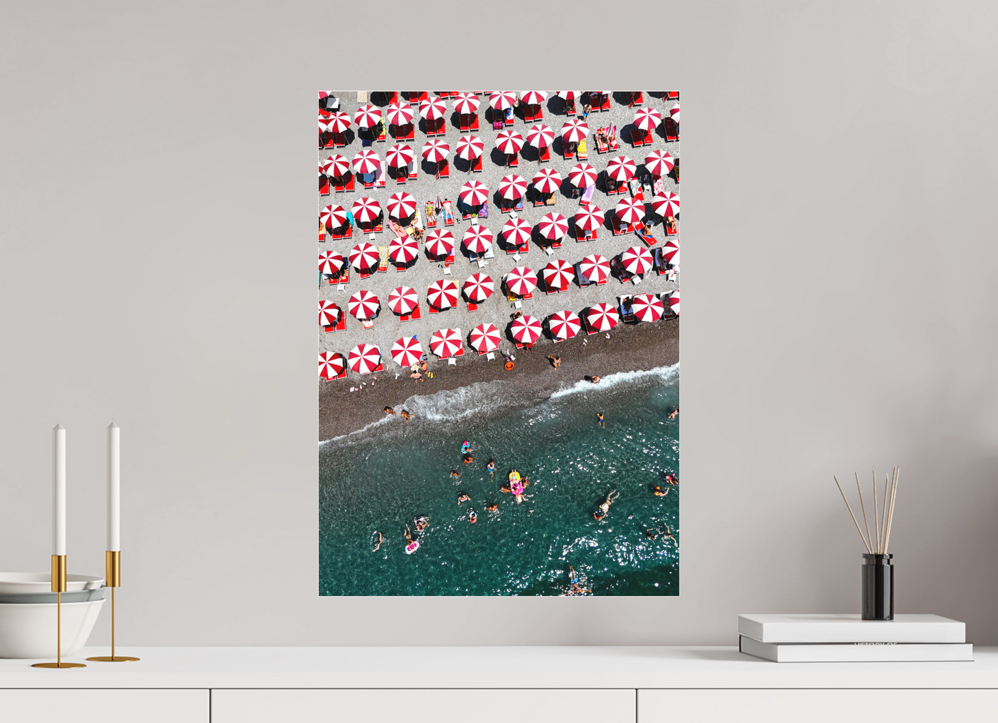 Amalfi Red Umbrellas